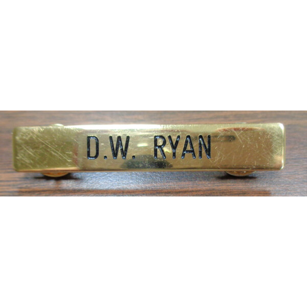 BFD Burlngton Battalion Chief Name Plate 